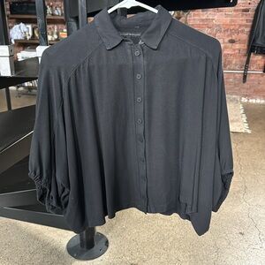 Lurdes Bergada black button up top